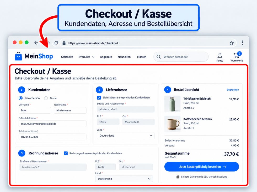 Checkout / Kasse