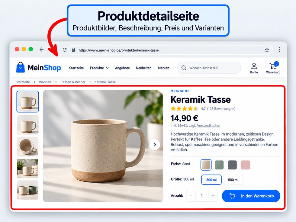 Produktdetailseite
